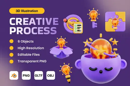 EE - Creative Process 3D Icons V.2 2TLB8E7
