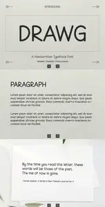 EE - DRAWG  A Handwriting Typeface Font TVUJ227