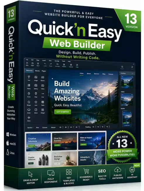 Quick 'n Easy Web Builder 13.0 Multilingual + Portable