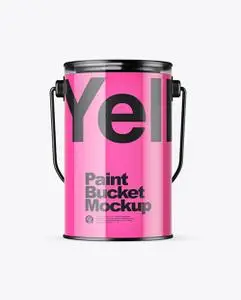 Clear Paint Bucket Mockup 79020