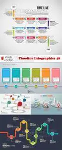 Vectors - Timeline Infographics 48
