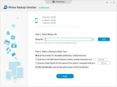 Tenorshare iPhone Backup Unlocker Professional 3.5.0.0