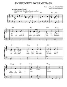 Everybody Loves My Baby (But My Baby Don't Love Nobody But Me) - Clarence Williams and The Blue Five (Easy Piano)
