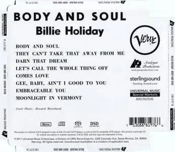 Billie Holiday - Body and Soul (1957) [Analogue Productions, Remastered 2011]