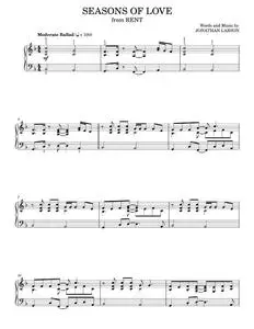Seasons Of Love (from Rent) - Jonathan Larson, Rent Musical (Piano Solo)