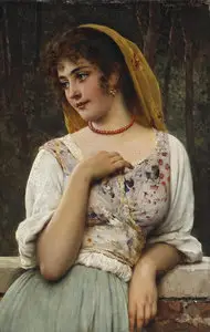 Italian painter Eugene von Blaas (1843-1932)