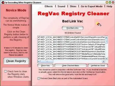 RegVac Registry Cleaner ver. 4.02.35