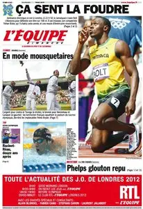 L'Equipe Edition du Dimanche 5 Aout 2012