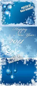 Blue New Year backgrounds 5