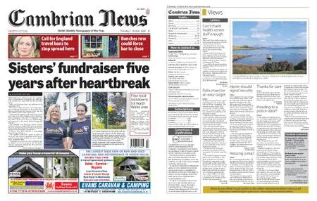 Cambrian News Arfon & Dwyfor – 02 October 2020