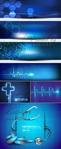 Blue Medical Backgrounds Vector