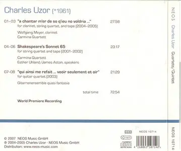 Charles Uzor - Quartets, Quintet (2007, NEOS # 10714) [REPOST]