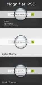 Magnifier PSD Templates (Light-Dark)