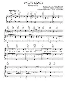 I Won't Dance - Ella Fitzgerald, Frank Sinatra, Fred Astaire (Piano-Vocal-Guitar)