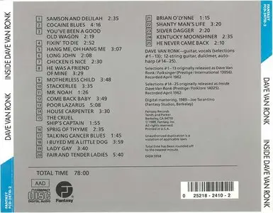 Dave Van Ronk - Inside Dave Van Ronk (1989)