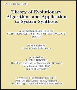 Theory of Evolutionary Algorithms and Application to System Synthesis