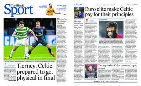 The Herald Sport (Scotland) – November 24, 2017