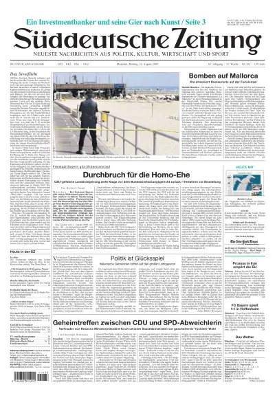 Sueddeutsche Zeitung vom 10.08.2009