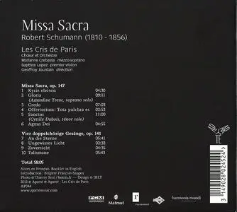 Les Cris de Paris, Geoffroy Jourdain - Schumann: Missa Sacra (2012)