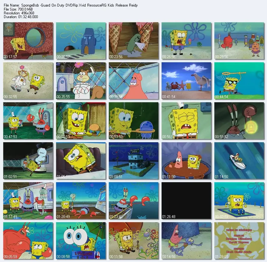 SpongeBob -Guard On Duty DVDRip Xvid ResourceRG Kids Release / AvaxHome