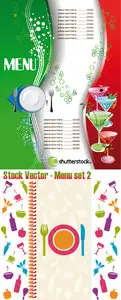 Stock Vector - Menu set 2