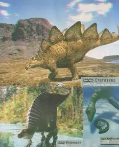 Stereo pictures of dinosaurus