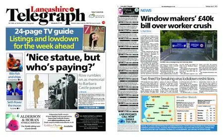 Lancashire Telegraph (Burnley, Pendle, Rossendale) – July 17, 2021