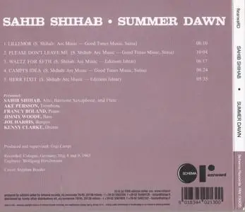 Sahib Shihab - Summer Dawn (1963) {Argo--Rearward ‎RW 130CD rel 2008}