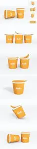 Plastic Noodles Cup Branding Mockup Set 4NS2JJE