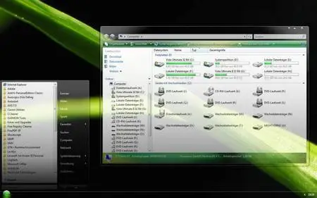 Greenish Visual Styles + Greenish Logon Vista 