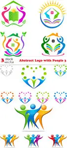 Vectors - Abstract Logo with People 3