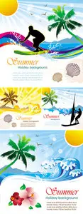 Summer Backgrounds Vector 5