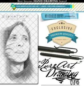 GraphicRiver - Pure Art Hand Drawing 74 - Portrait Art Drawing 1