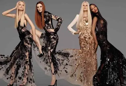 Naomi Campbell, Kristen McMenamy, Karen Elson‎ & Daphne Groeneveld by Steven Meisel