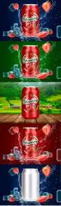 CreativeMarket - Tin Can Water Droplets Mockup - 3753040