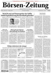 Boersenzeitung vom 13. Oktober 2009