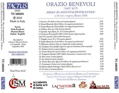 Vincenzo di Betta, Cappella Musicale di Santa Maria in Campitelli - Orazio Benevoli: Missa 'In angustia pestilentiae' (2018)