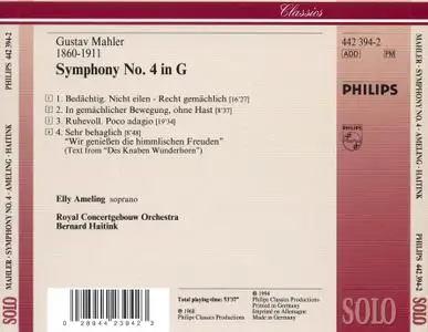 Bernard Haitink, Royal Concertgebouw Orchestra, Elly Ameling - Mahler: Symphony No. 4 (1994)