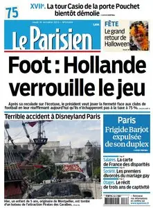 Le Parisien + Journal de Paris du Jeudi 31 Octobre 2013