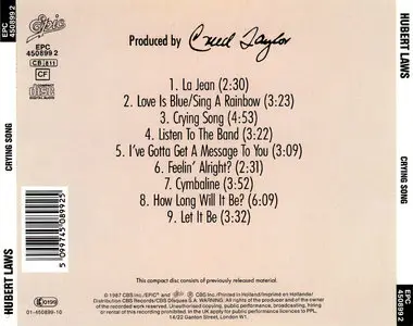 Hubert Laws – Crying Song (1969) (Epic-CTI Recordings)