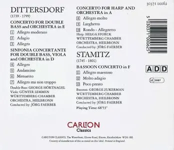 Jörg Faerber - Dittersdorf, Stamitz: Concertos (2011)