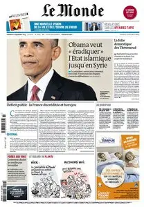 Le Monde du Vendredi 12 Septembre 2014