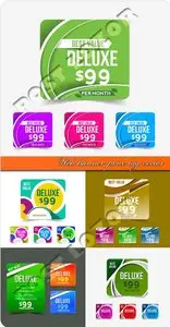 Web banner price tag vector 