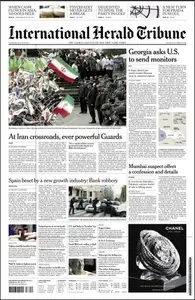 International Herald Tribune - Thursday, July 21, 2009.