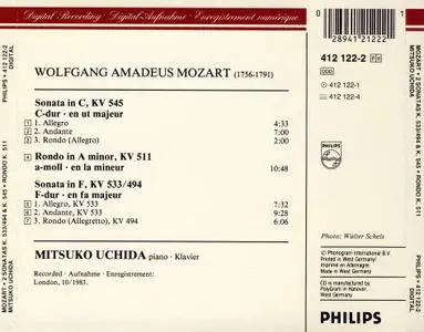Mitsuko Uchida - Mozart: 2 Sonatas KV 533/494 & KV 545; Rondo KV 511 (1984)