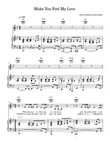 Make You Feel My Love - Adele, Bob Dylan (Piano-Vocal-Guitar (Piano Accompaniment))