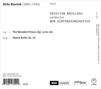 Cristian Măcelaru, WDR Sinfonieorchester - Béla Bartók: The Wooden Prince; Dance Suite (2023)