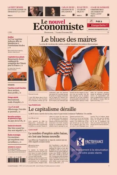 Le nouvel Économiste - 15 Novembre 2019