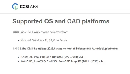CGS Labs Civil Solution 2025.0.800