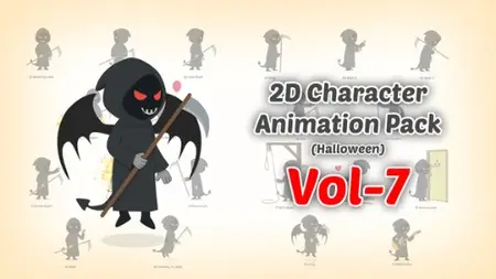 VideoHive - 2D character Animation Pack Vol 7 (Helloween) - 60176169